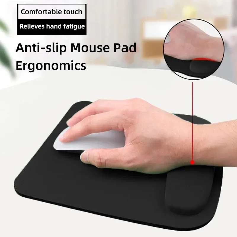 Large Thickened EVA Ergonomic Mouse Pad - Non-Slip Wrist Support for Office & Computer Gaming Comfortable Mouse Mat Accessory