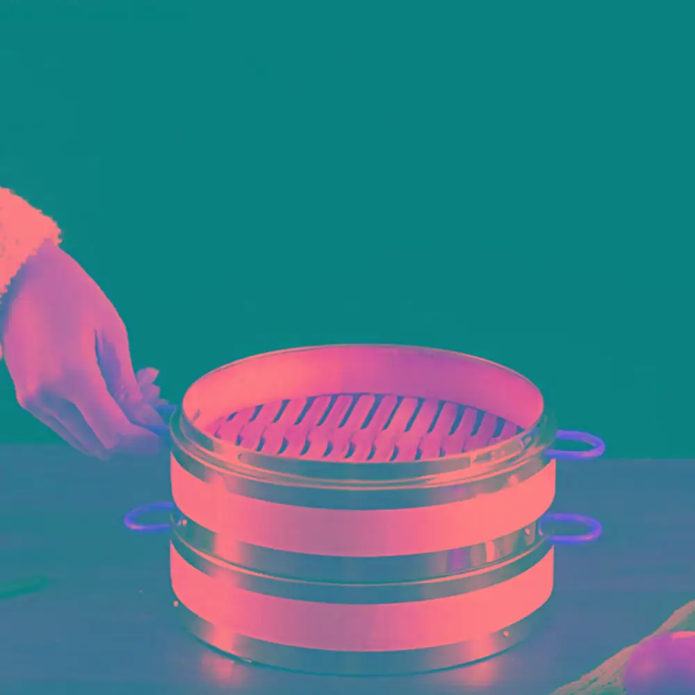 

Round Aluminum Edge Bamboo Steamer Anti-scalding Handle Breathable Bottom Steam Basket Corrosion Resistant Sealing Edge
