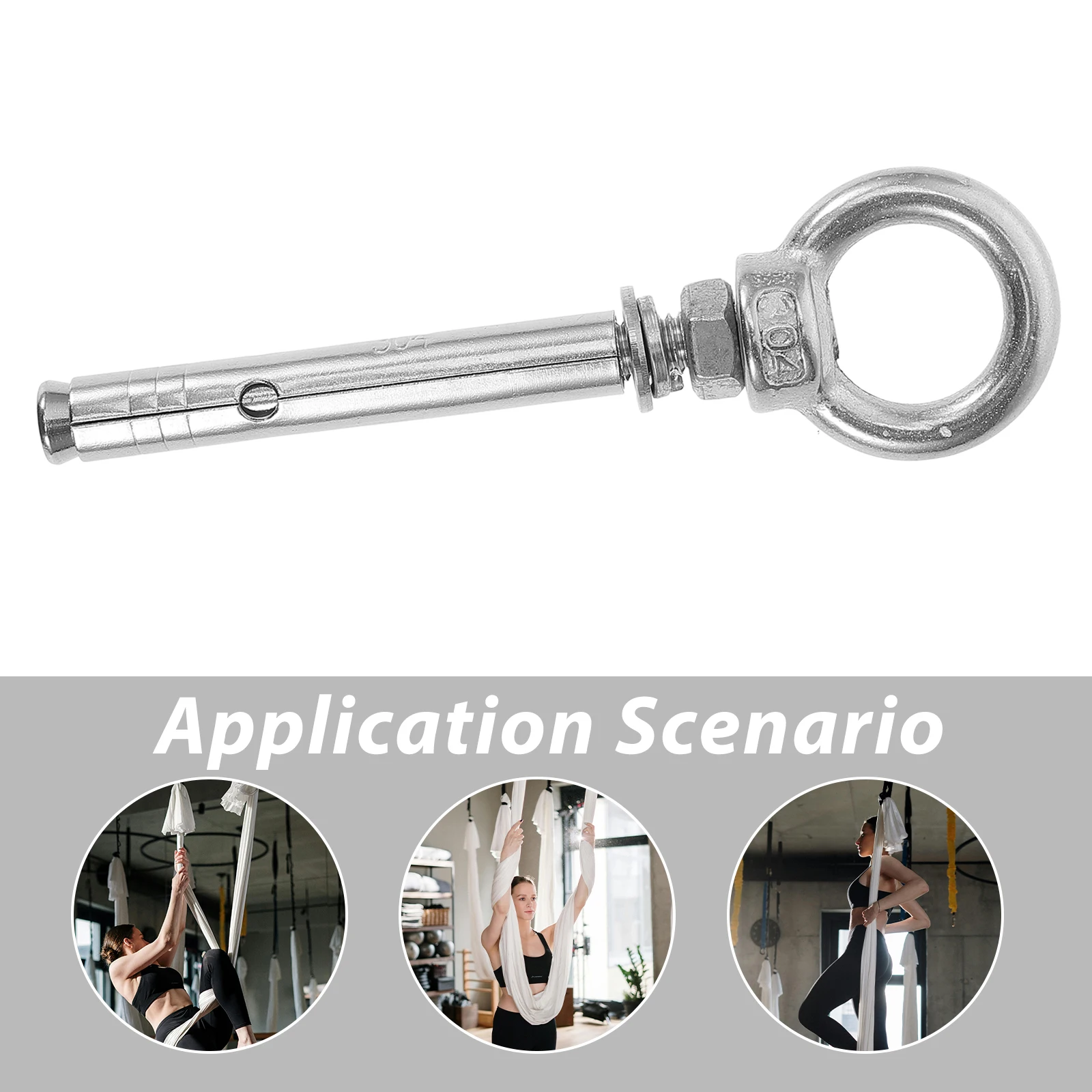 

5 Pcs Multifunction Ring Expansion Heavy Duty Eye Bolts Stainless Steel Mounted Screw