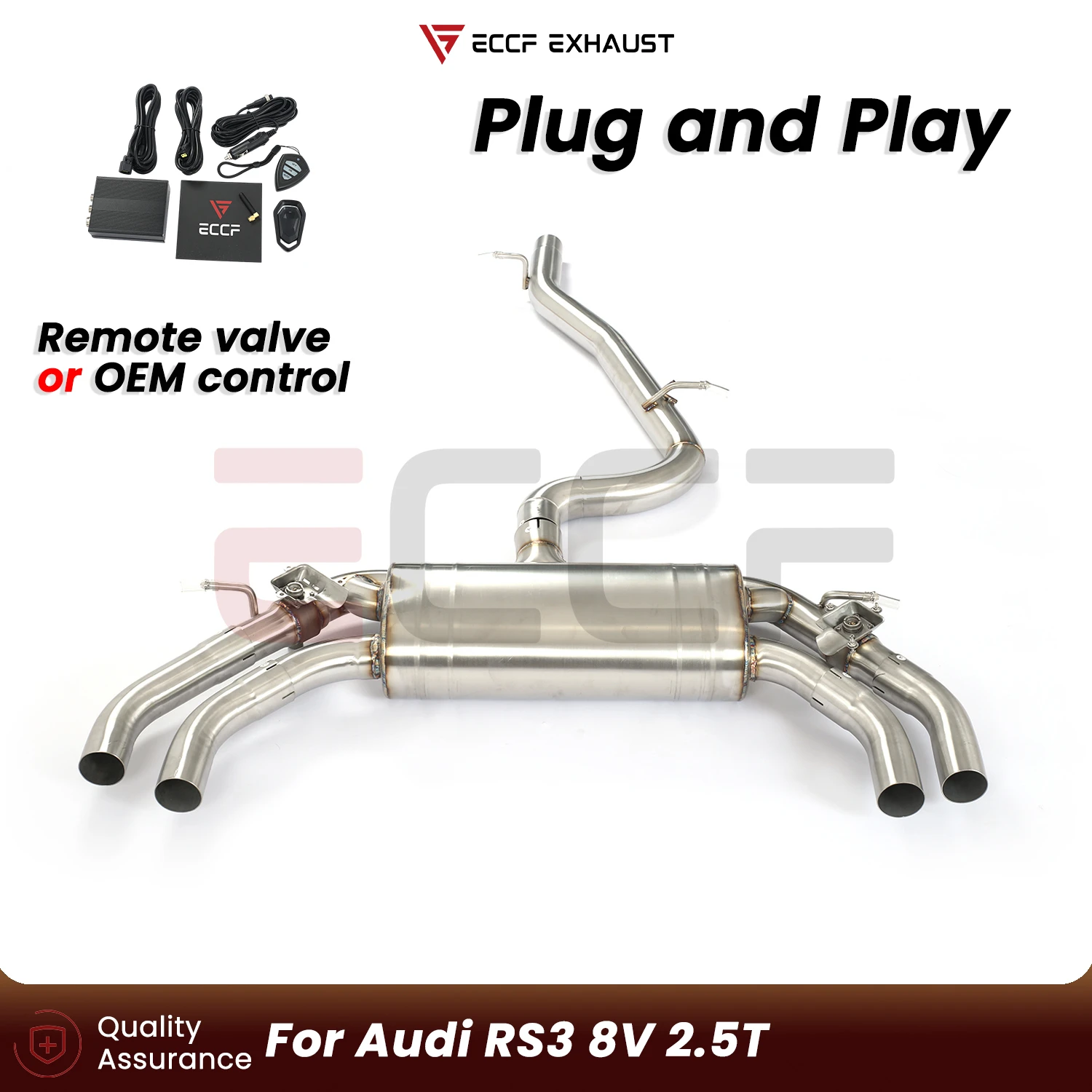 

Sporty Stainless steel Catback exhaust system FOR Audi RS3 8V 2.5T Aggressive Exhaust Sound Plug and Play Performance Upgrade