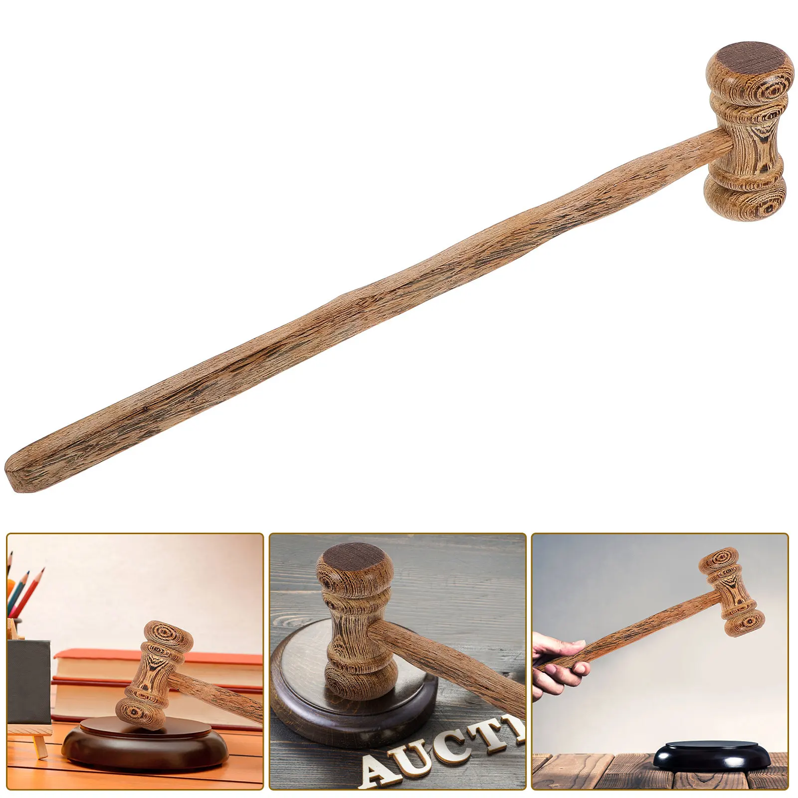 Auction Gavel Wooden Judge Hammer for Legal Professionals Courtroom School Play Law Student Gift Portable Lightweight Solid Wood