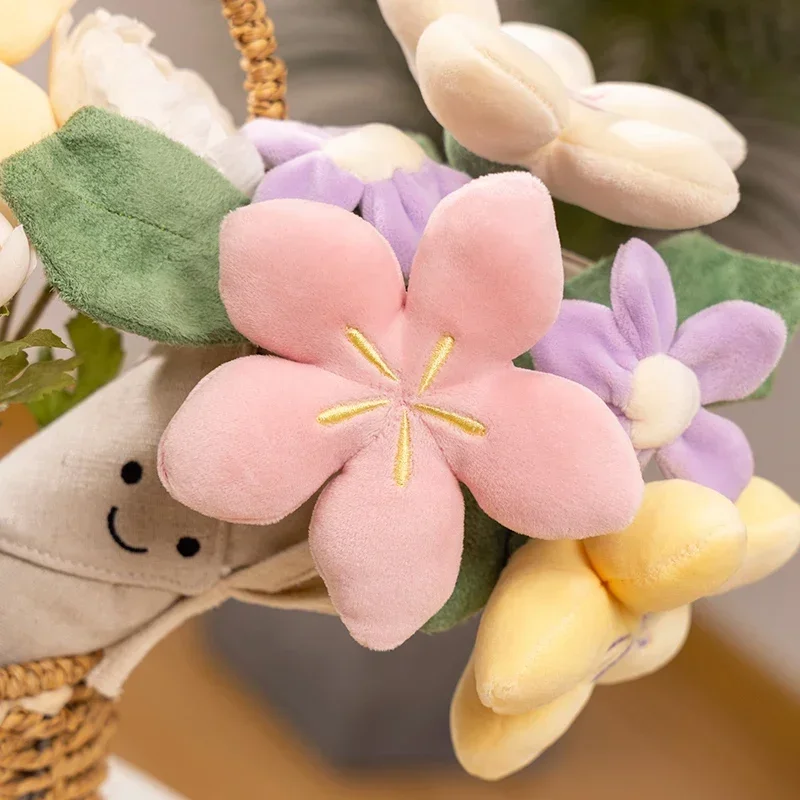 Cartoon Bouquet Flower Cherry blossom Plush Doll Bouquet Gift Box Valentine's Day Children Baby Birthday Gift