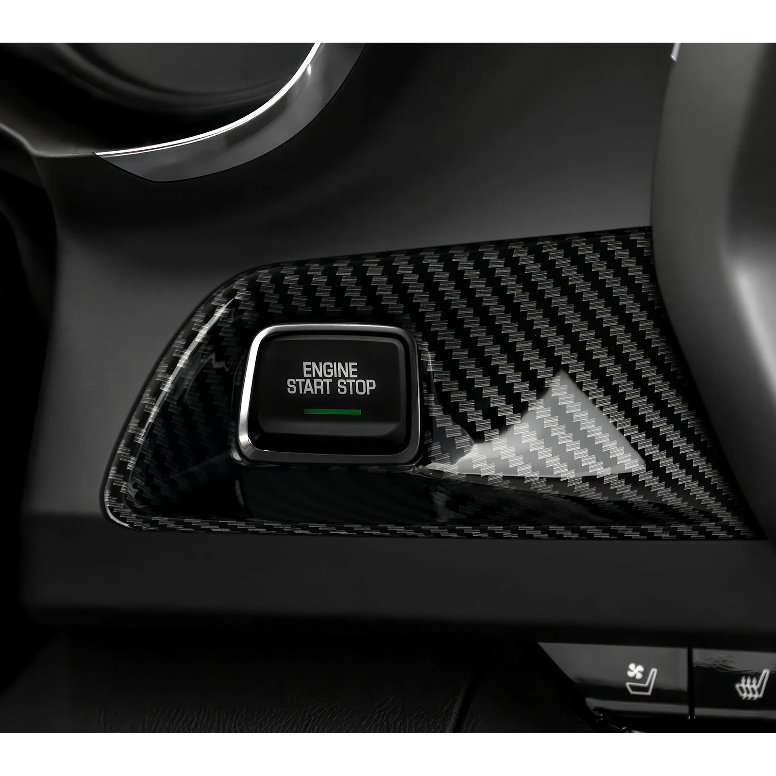 For Chevrolet Camaro ZL1 2016-2026 Engine Start Stop Button Panel Carbon Fiber Interior Sticker Car ABS Trim Cover Accessories view 5