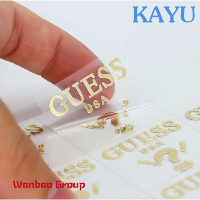 Custom Custom Logo Stickers Ceramic Cups Glass Bottle Letters 3D Nickel Decal Label Stickers Metallic Labels Transfer Metal Wat