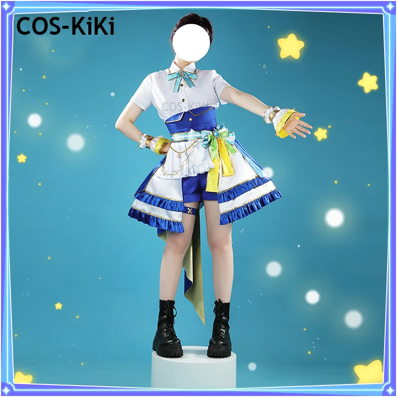 COS-KiKi Vtuber Hololive Ozora/Houshou Marine/Nekomata Okayu Game Suit Elegant Lovely Cosplay Costume Halloween Party Outfit