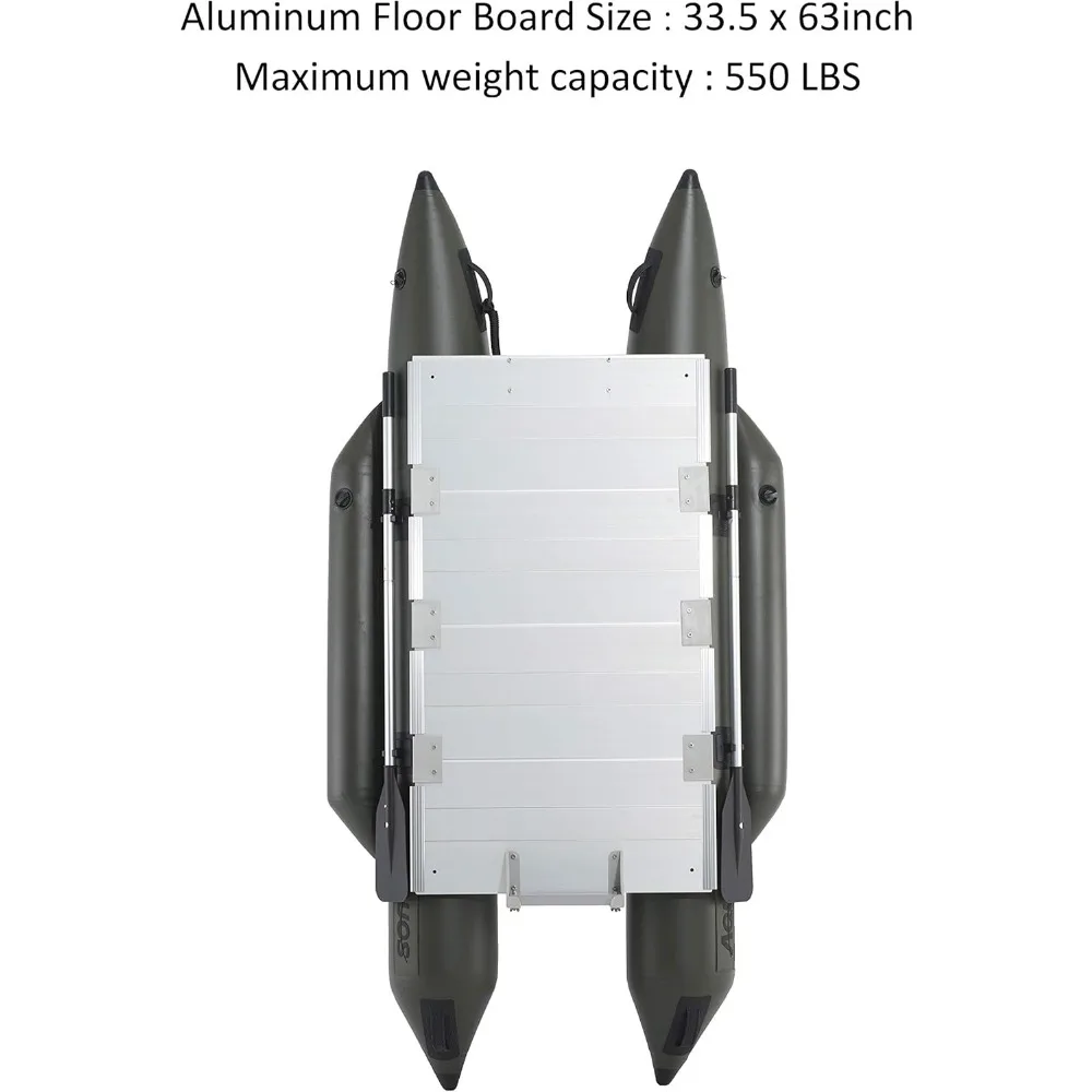 قارب عائم قابل للنفخ للخدمة الشاقة ، قضيب واقي من الفولاذ المقاوم للصدأ ، مقعد قابل للطي ، سلسلة واحدة ، 47 + قدم