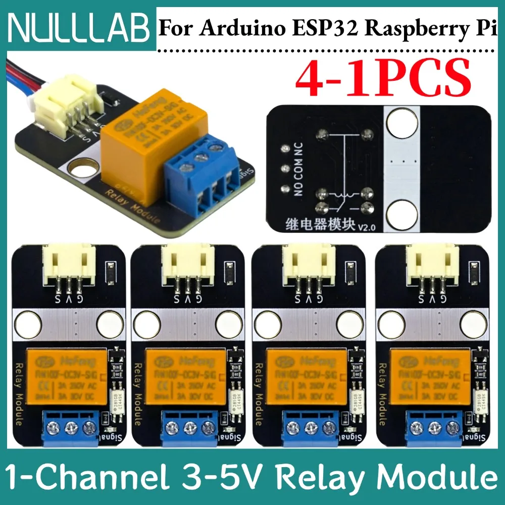 1‑Channel 3‑5V High‑Level Trigger Relay Module with Cable Single Channel Power Switch Compatible with Arduino ESP32 Raspberry Pi
