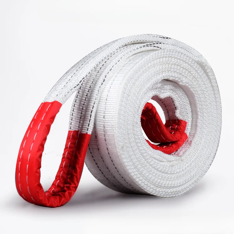 1Tx3M 2Tx1M промышленный подъемный пояс, износостойкий белый плоский подъемный пояс, подъемный слинг для прицепа, подъемный кран, грузовой полиэстер