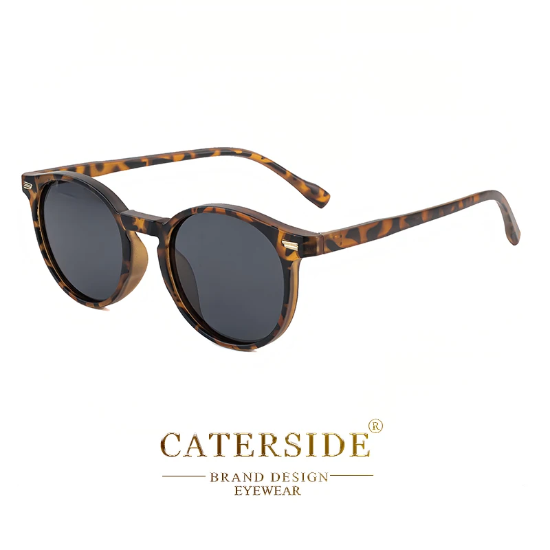 CATERSIDE Retro Polarisierte Runde Sonnenbrille Herren TR90 / Acetat Vintage Sonnenbrille Damen Punk Fahren Reisen Lunette De Soleil – Detail 13
