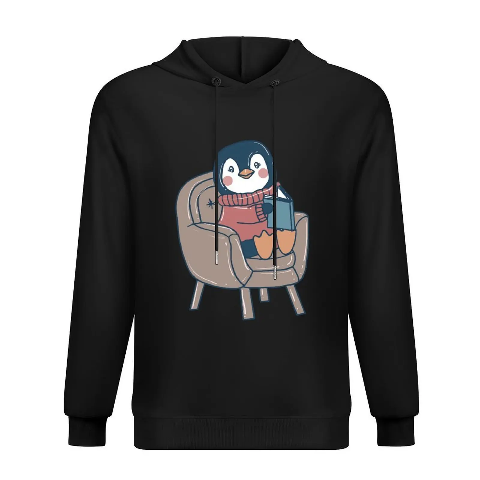 

Cute Penguin Reading Hoodie men's clothing men's winter sweater korean autumn clothes men's clothes tracksuits
