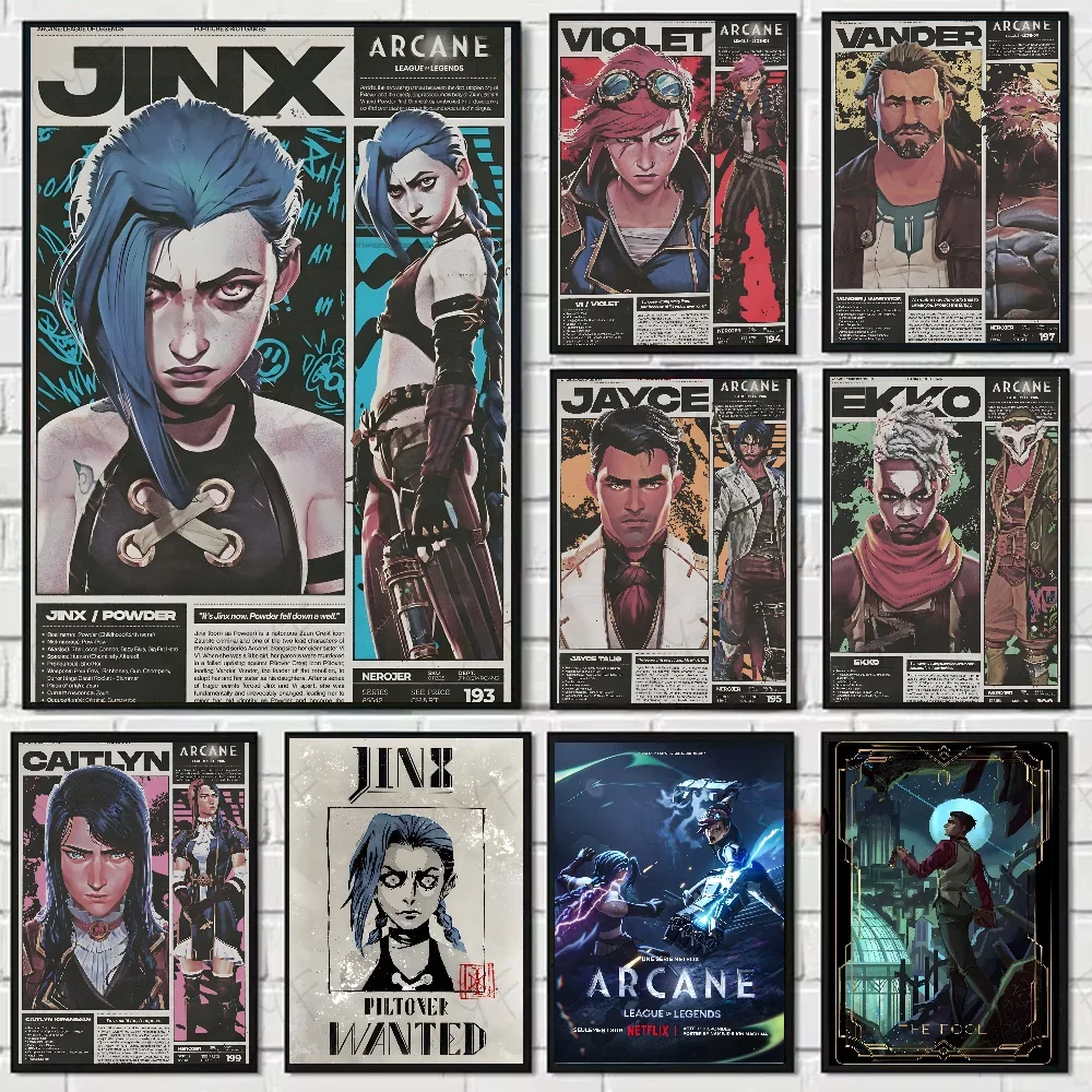 غامض الموسم 2 Jinx السادس الكتابة على الجدران المشارك جماليات الحد الأدنى طباعة قماش اللوحة لغرفة المعيشة ديكور المنزل الحديث #1