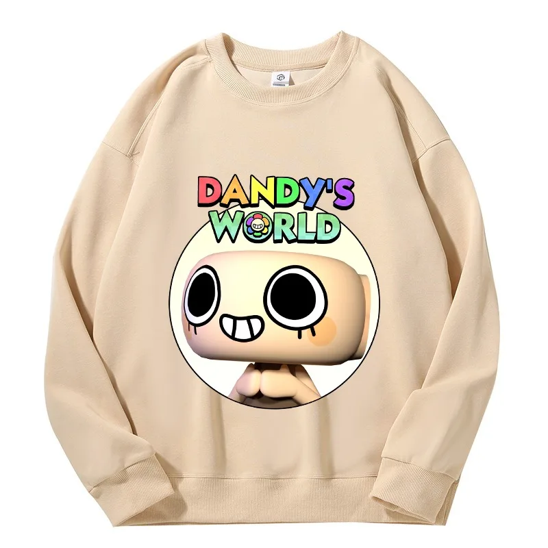 Dandys World Sweatshirt Spring Autumn Men Women Anime Cartoon Fashion Tops Round Neck Dropped Shoulders Pullover Long Sleeves