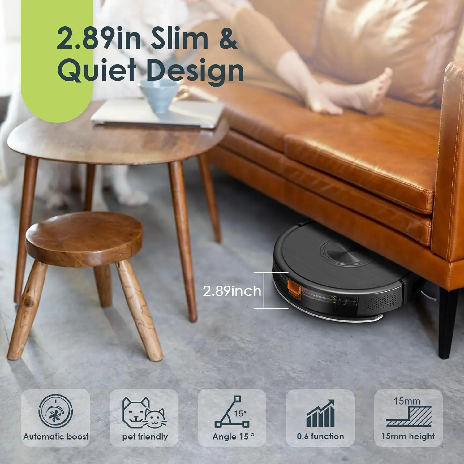 3 In 1 Robotstofzuiger Dweilen Met Schema, App/Bluetooth/Alexa, 1600Pa Max Zuigkracht, Zelfoplaadbare Robotstofzuiger, Slank