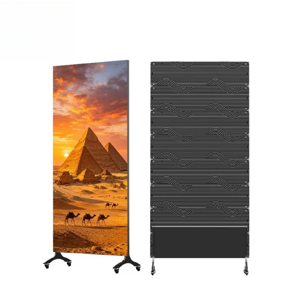Movable indoor highlight advertising LED poster display Intelligent split-screen display Multi-surface LED poster screen