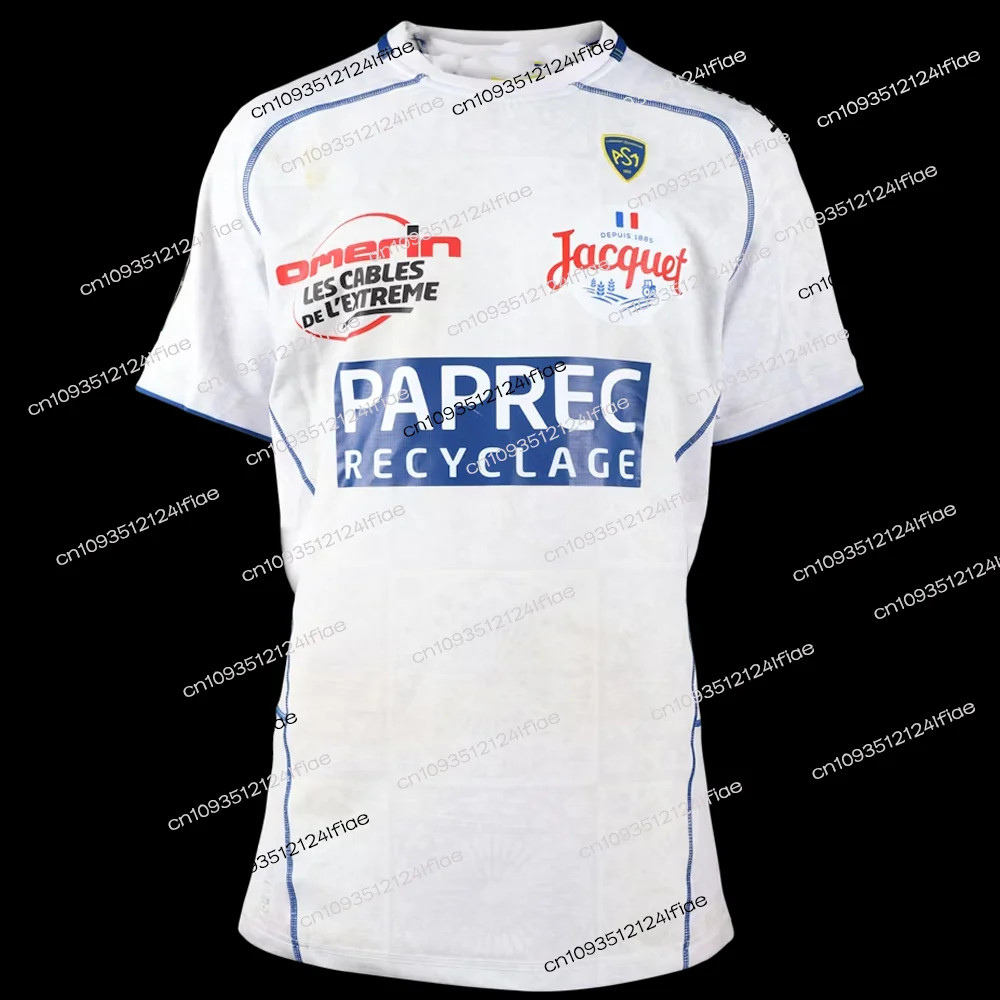New 25/26 season France TOP14 rugby jerseyASM Clermont men's sports quick-drying training breathablecasual rugbytraining uniform