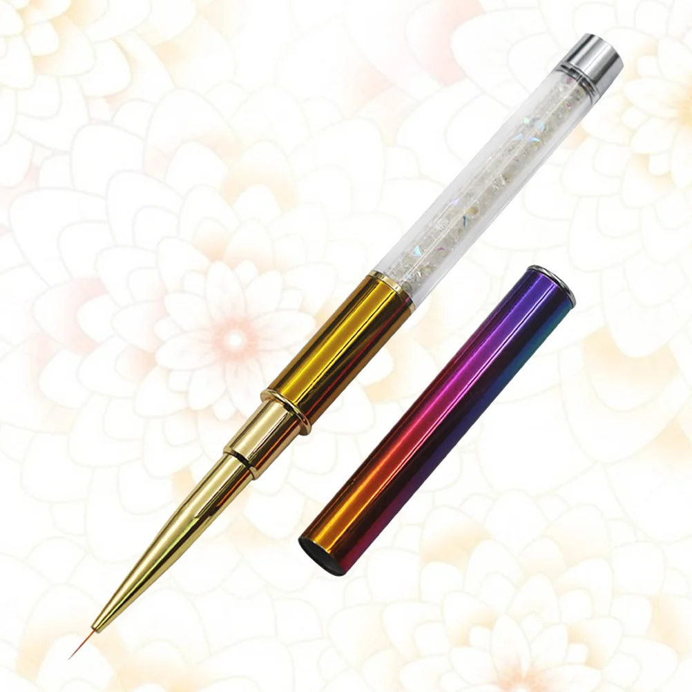 

Nail Art Brush Long Handle Lightweight Durable Fine Workmanship Compact Size Ideal for Professional Home Manicure Tool