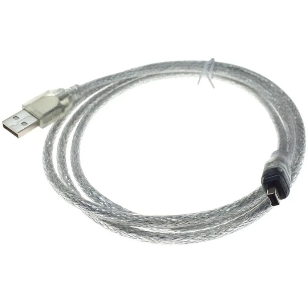 1.5M/5ft IEEE 1394 Cable Male Connector USB 6P To 4Pin 1394 Firewire Cable Connection Wire ILink Adapter Cord Video Capture