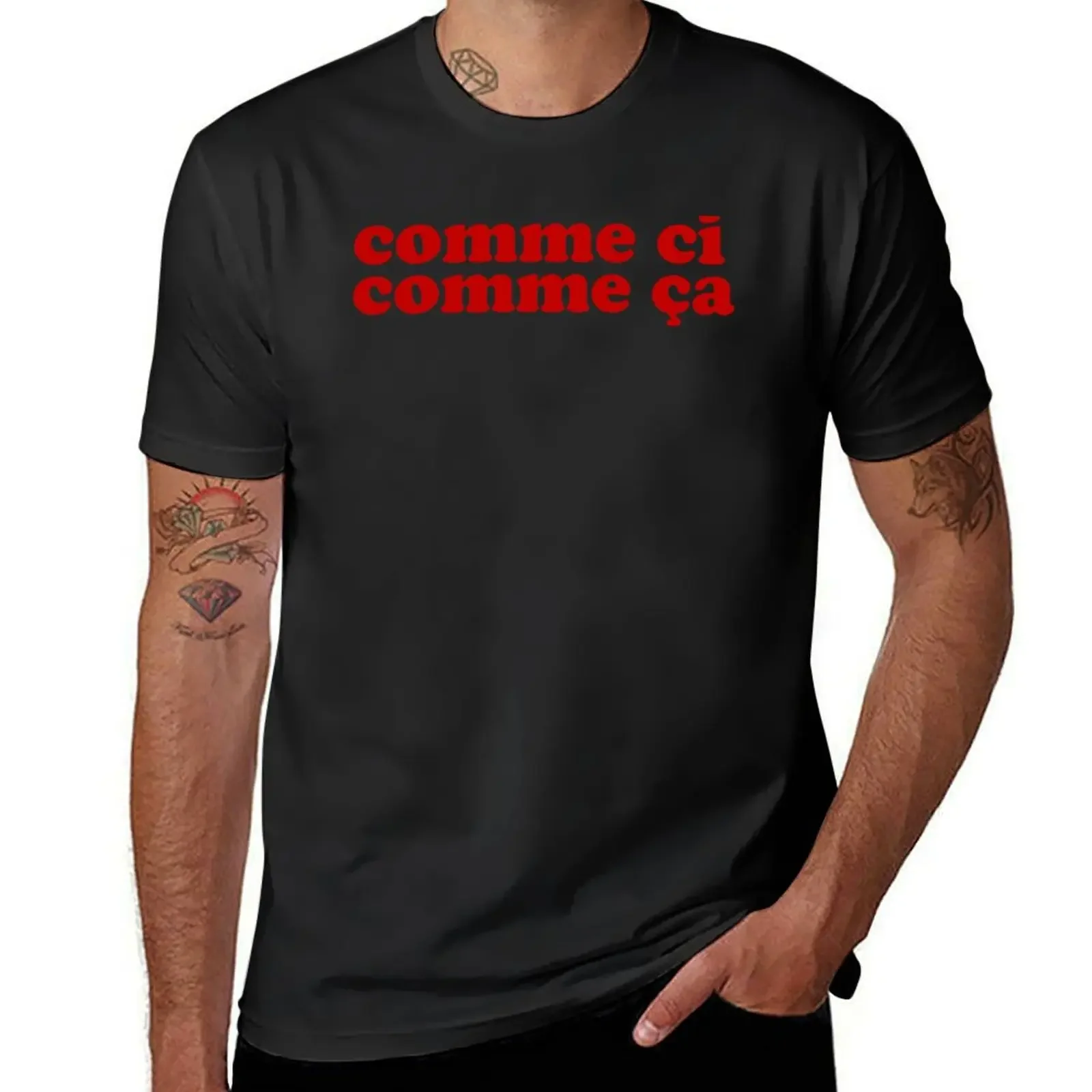 Comme ?i, Comme ?a - French expressions T-Shirt korean fashion summer clothes baggy shirts mens designer t shirt