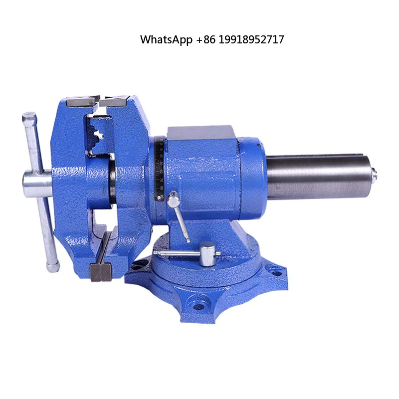 Multifunctional 4-inch heavy-duty bench vise 360-degree rotation locking base desktop vise screw rod thickened