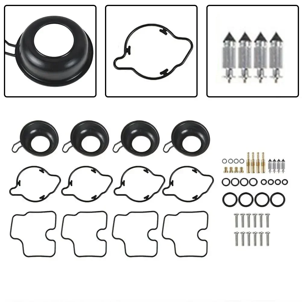 4 Sets Carburetor Repair Kit For Honda CBR600 F4 1999-2000 CBR600F4 Carburetor Repair Kit Plunger Diaphragm