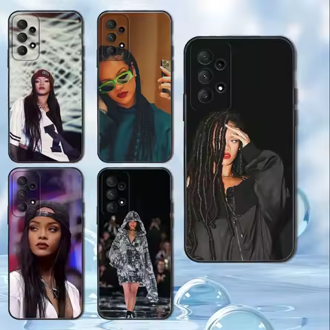 Hot SInger R-Rihanna-ES Phone Case For Samsung Galaxy A13,A21s,A22,A31,A32,A52,A53,A71,A80, Soft Black Cover