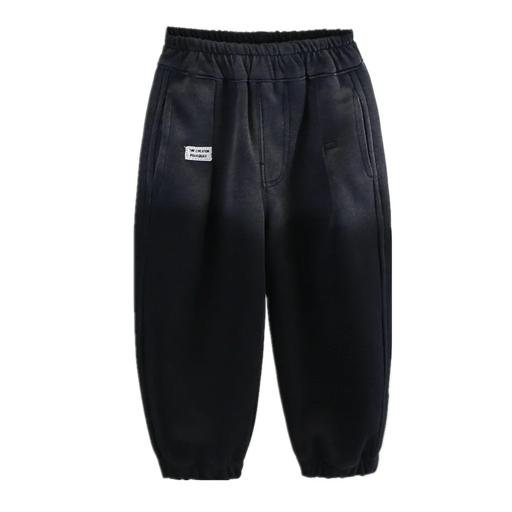 Spring Autumn Retro Black Jeans For Teens Boy Denim Pants Children Jeans Trousers Gradient Kids Jeans 2-8Year