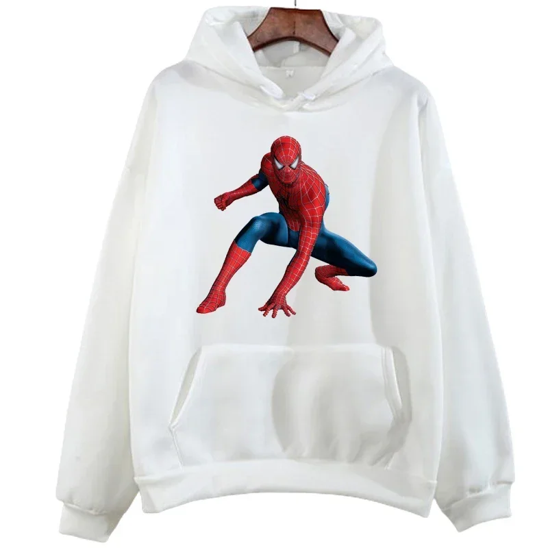 Sudaderas con dibujos de Disney para hombre, ropa con estampado de Anime de Marvel Spiderman de bolsillo, sudaderas con capucha para hombre, Jersey Popular holgado de otoño e invierno