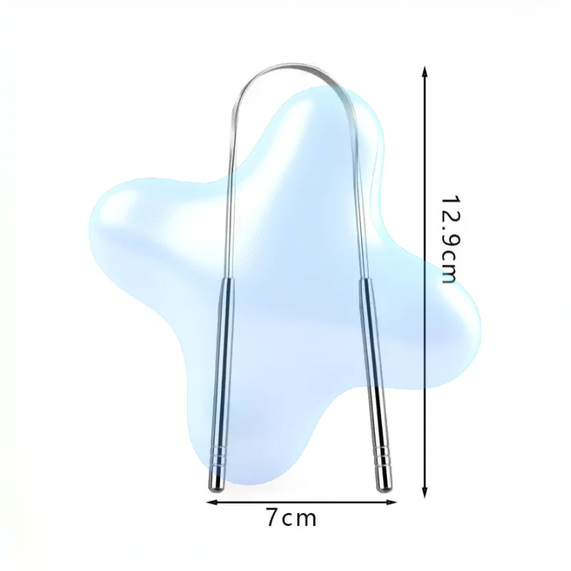 3Pcs Stainless Steel Tongue Scraper Professional Tongue Brush Cleaner For Removing Tongue Coating Oral Care Tool