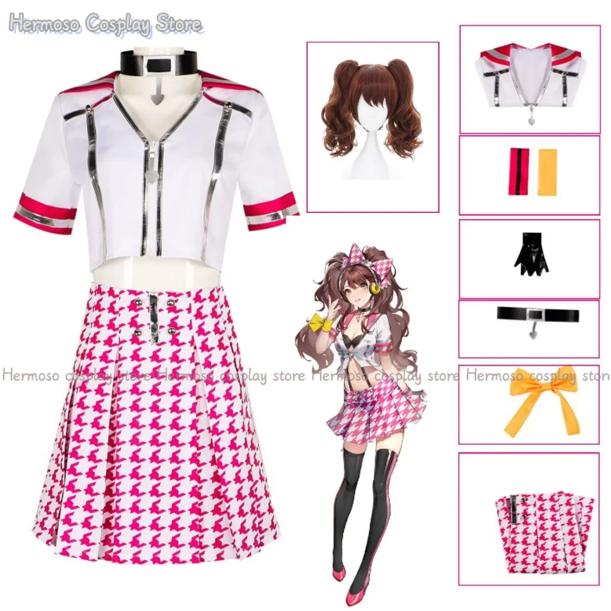 Kujikawa Rise fantasia cosplay com peruca para mulheres, jogo P4 JK, uniforme escolar japonês, saia sexy, terno de Halloween, pré-venda