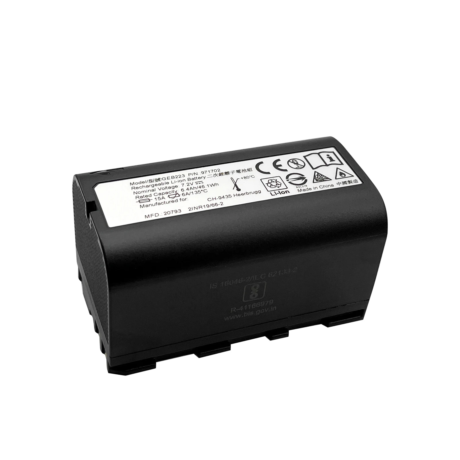 Batería GEB223 para LEICA FlexLine (plus) TS02 TS06 TS09 TS11 TS15 TS16 TC1201 971702