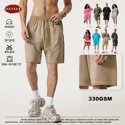 ZODF New 2025 Men Summer Monkey Washed Cotton Shorts Unisex 330gsm Distressed Cut Holes Sport Shorts Brand Streetwears HY1001