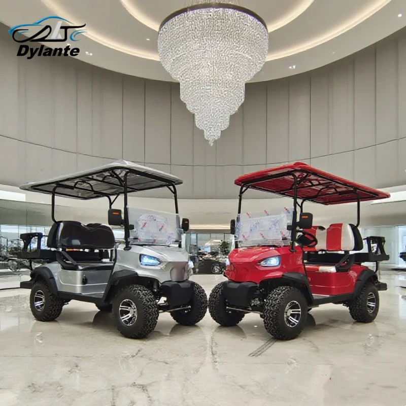 

High-Quality Solar Panel Power Generation Two-Seater Electric Golf Cart Adult Sightseeing Car Electric Golf Scooter