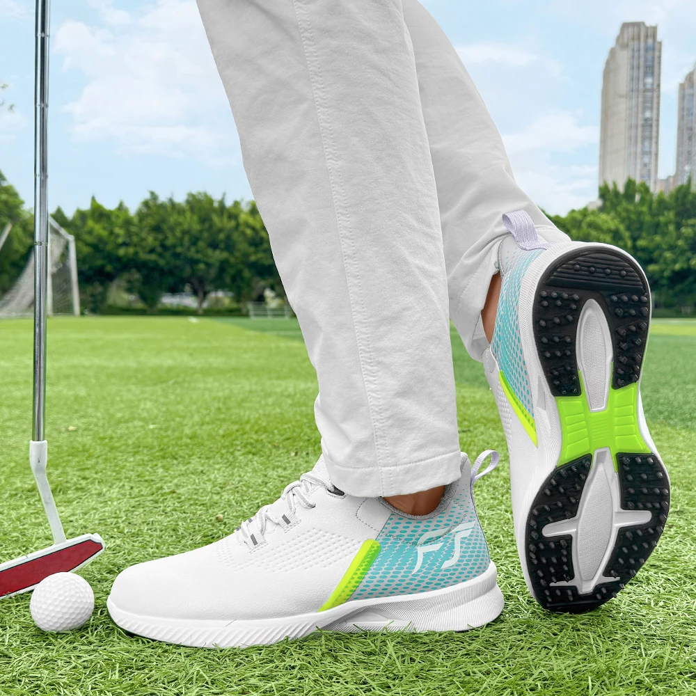 

Training Golf Shoes Men'S Waterproof Golf Shoes Male Rotating Shoelaces Sports Sneakers Man Non-Slip Trainers New