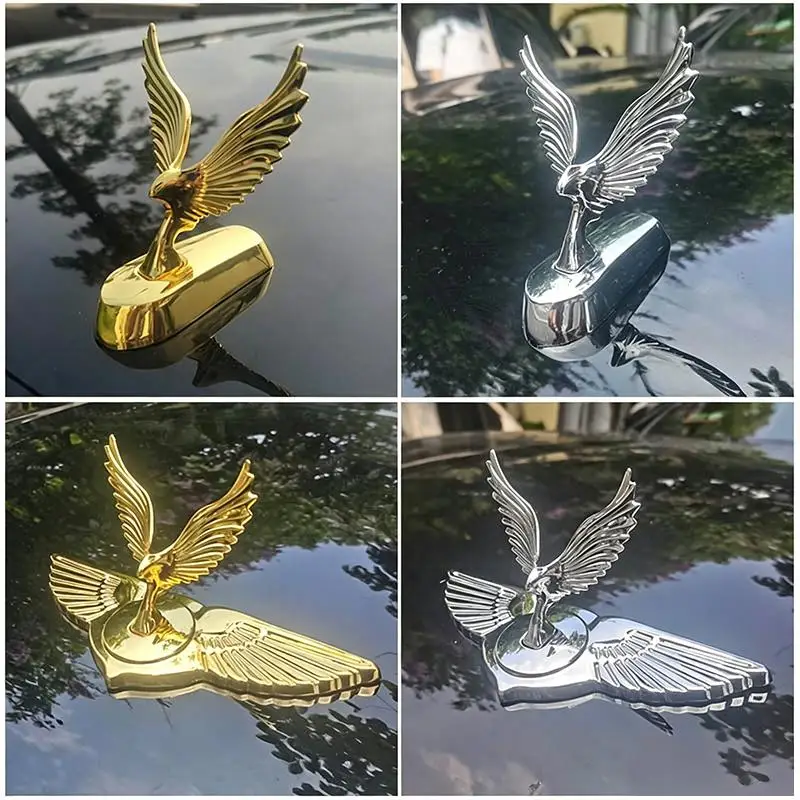 Metal Car Sticker Wings Attached Eagle Engine Hood 3D: Emblem Modification Badge Logos