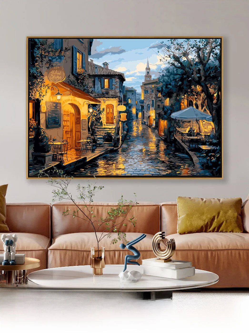 

Modern Minimalist Hand-Painted Digital Oil DIY Filling Coloring Adult Artwork Living Room Decorative Canvas Landscape Painting