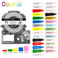 1pk Labels Ss12kw Ss18kw 12Mm 18Mm Cassette Lint Tape Compatibel Voor Epson LW-400 LW-300 LW-600P LW-700 LC-4WBN9 Label Printer