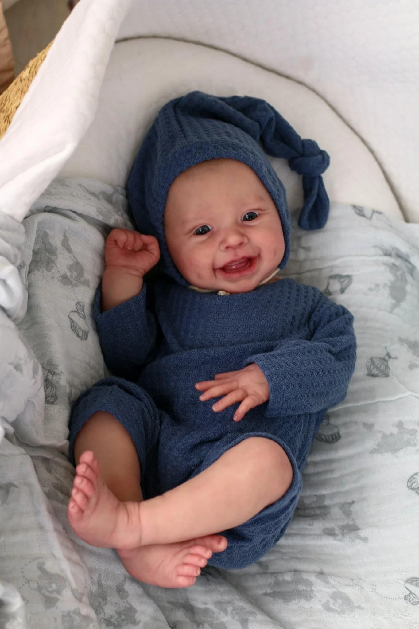 

NPK 19inch Harper Bebe Lifelike Reborn Doll Soft Body Limited Edition Newborn Realistic Baby Collectible Toy