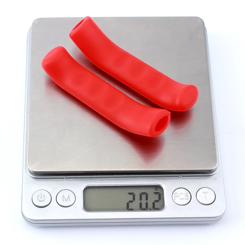 

Silicone Brake Cover Red Bike Handle Grips Shock Absorbing Comfortable For Mountain Bikes Cycling Riding
