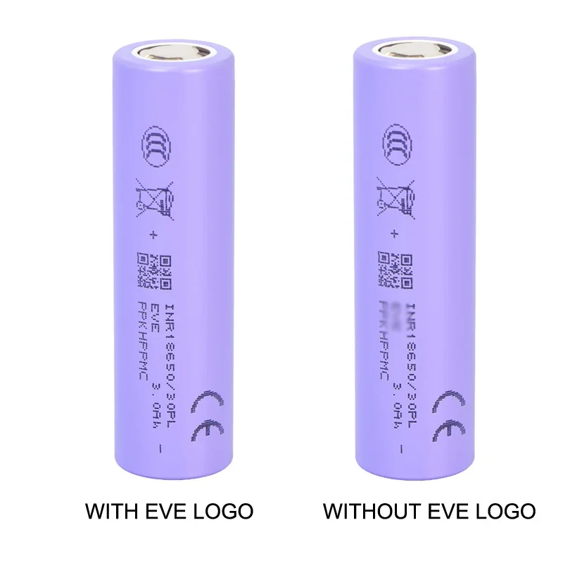 Grade A EVE 30PL 18650 Battery 3.65V 3000mAh Li-ion Max 50A Discharger Batteries Rechargable Lithium Battery For Battery Packing