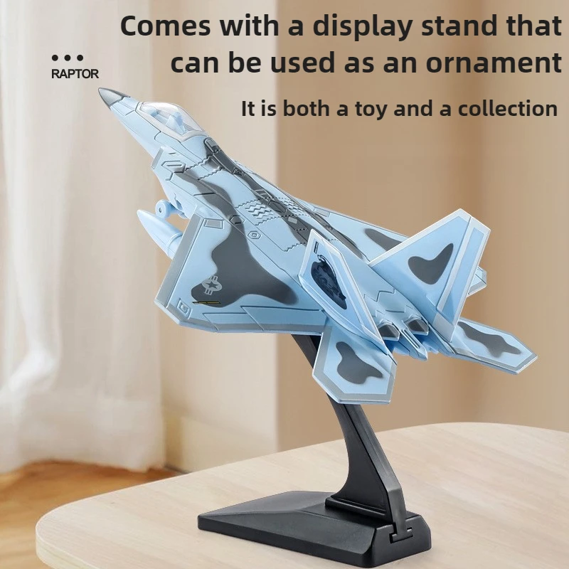 

Cool Stuff Toy Car Funny Gift-Kawaii 21cm Alloy F22 French Gust Fighter Plane Model,Inertial Back Military Model,Toys for Boys