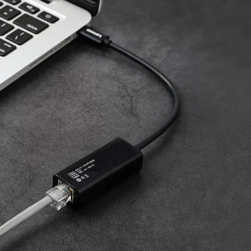 Lenovo USB Type C Ethernet Adapter USB3.0 100Mbps RJ45 Network Card for MacBook Air Pro Laptop PC Windows Samsung Galaxy S9/S8