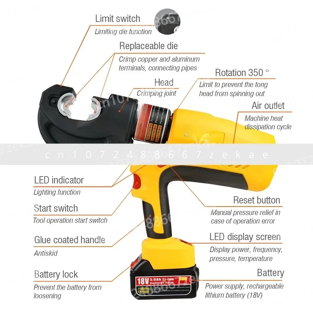 

Резка, обжимка, штамповка 3 в 1, EBS-400B, 85C, 1220H, аккумулятор, электрический гидравлический инструмент, 40 мм, кабельный резак