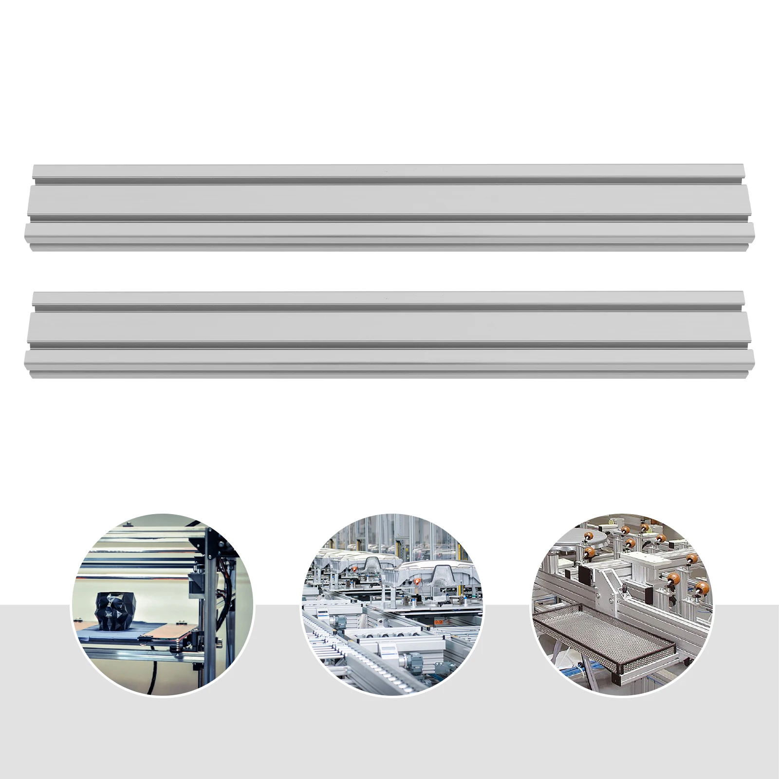 

Aluminum T-slot Profiles 2-Pack 70cm Silver DIY CNC Automation Printer Workbench Equipment Protection Fence