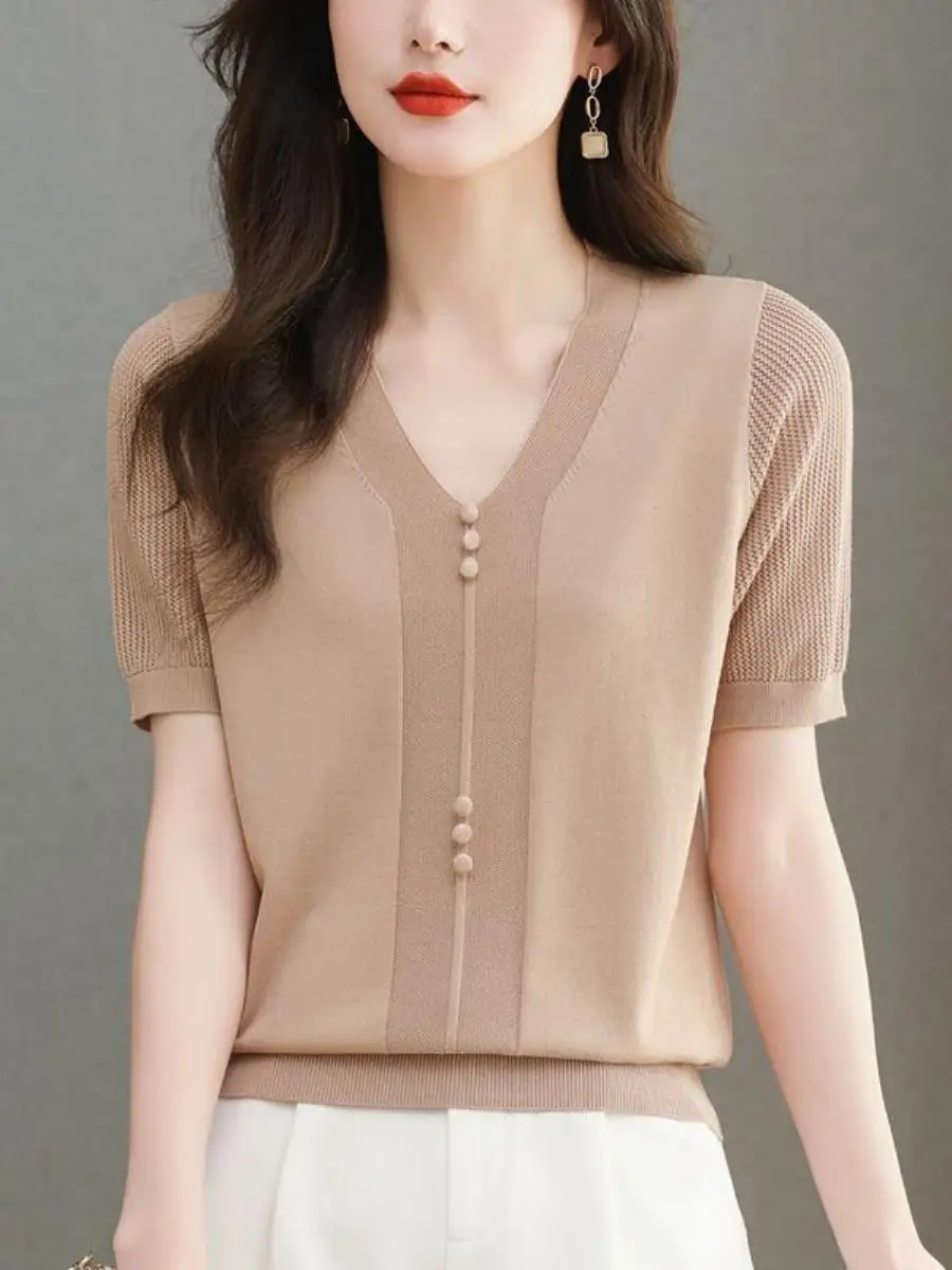 loose-v-ne-hollow-out-ice-silk-ort-sve-t-irt-women-summer-new-sle-button-up-top-trendy-simple-ket-square