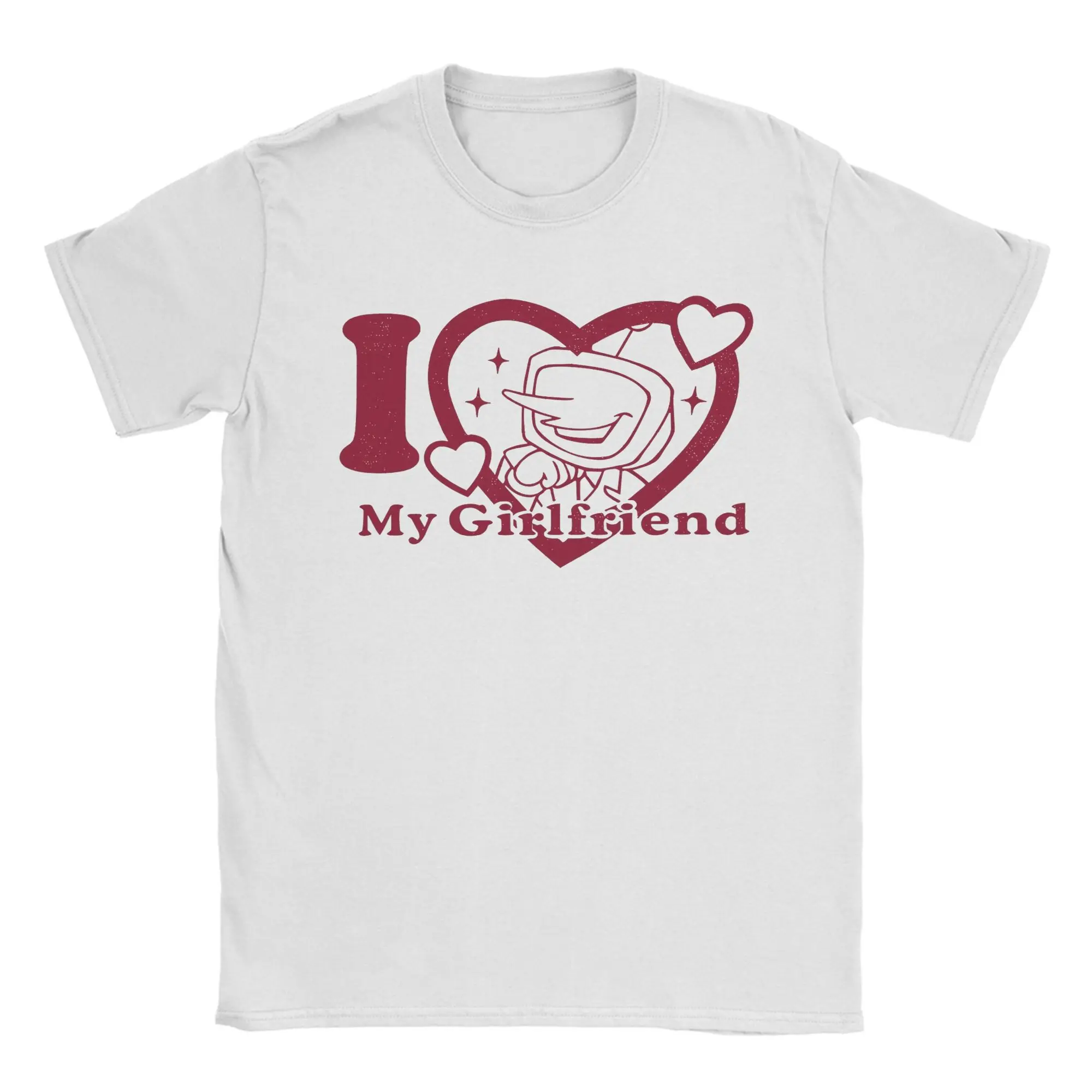 I Love My Girlfriend Mr Tenna T Shirt Summer Deltarune Game Spamton Harajuku T-Shirts Couple Plus Size Tees Short Sleeve Tshirt