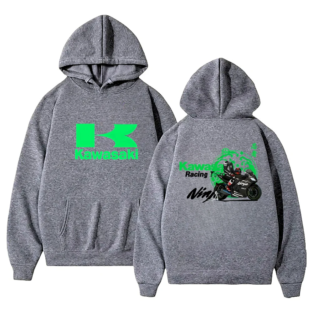 

New KAWASAKI motorcycle hoodie, men's and women's printed wool sweater, suitable for casual sportswear in spring, autumn,winter