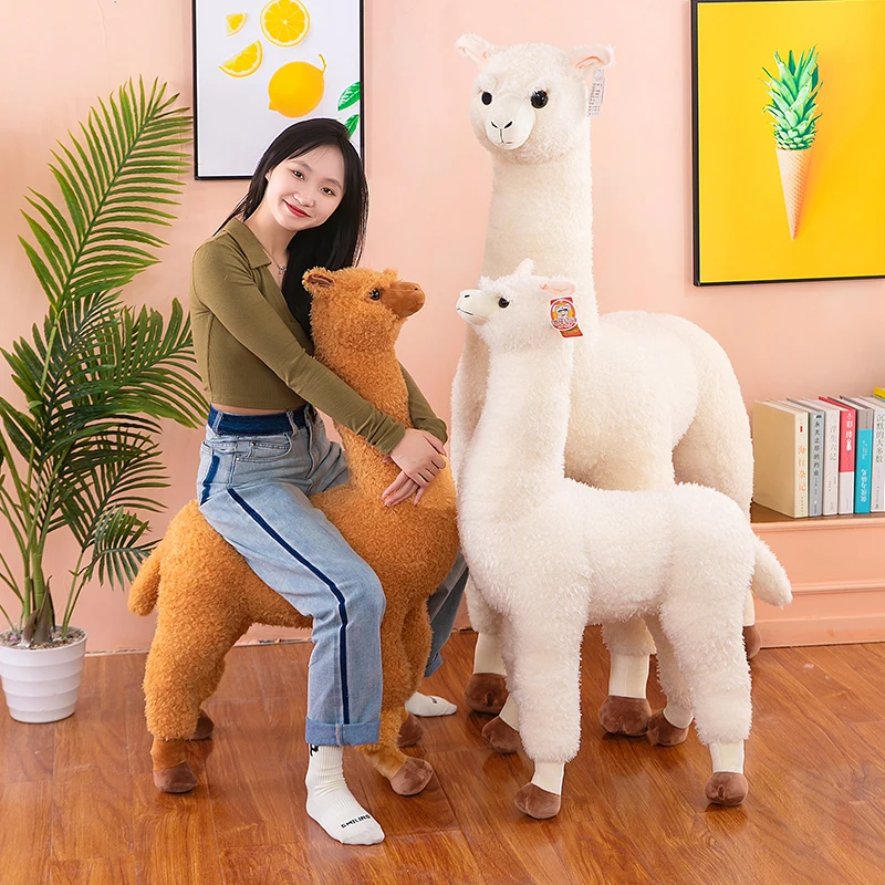 Imitation plush alpaca Toy Large ornaments Living room Shopping mall Wholesale Large Doll Gifts Birthday Opening DY10157