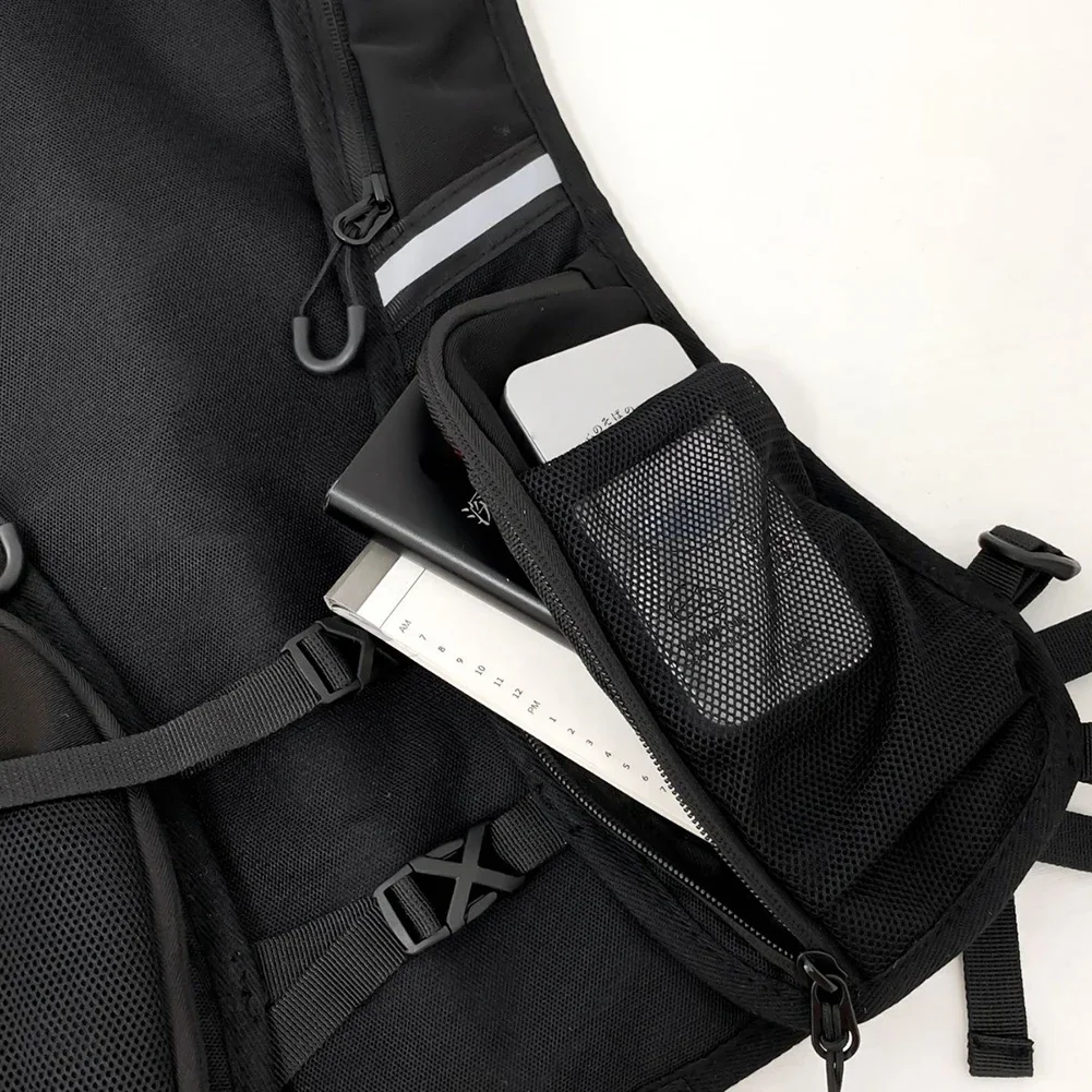 Functional Tactical Chest Bags for Men Fashion Hip Hop Vest Backpack Reflective Mobile Phone Pack Cycling Running Chest Rig Bag