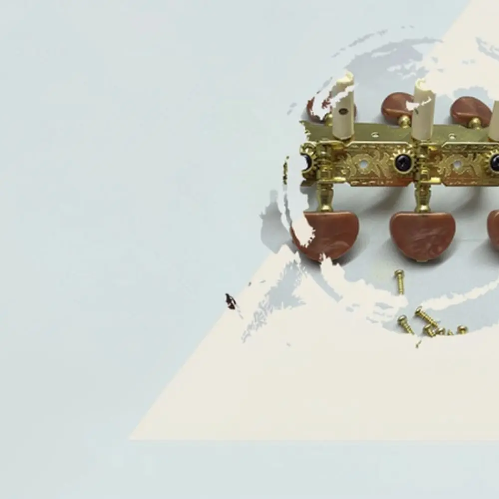 Electric Guitar String Adjustment Tuners Gold Plated Machine Heads Brown Agate Texture Knobs Guitar Components