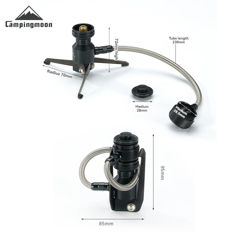 CAMPINGMOON BKZ23-OD Outdoor Camping Portable Rocket Stove Tripod Support Extension Tube High Mountain Flat Gas Tank Adapter view 6